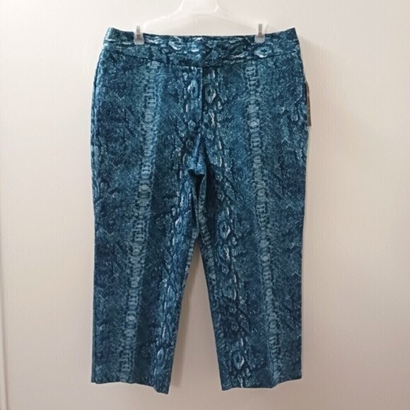 Zac & Rachel Snake Print Cropped Pants Size 12 - Picture 1 of 8